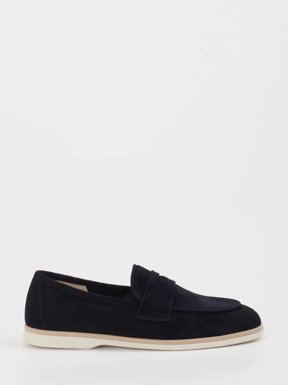 Andrea Puccini – Loafer aus Veloursleder Dunkelblau