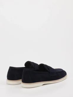 Andrea Puccini – Loafer aus Veloursleder Dunkelblau