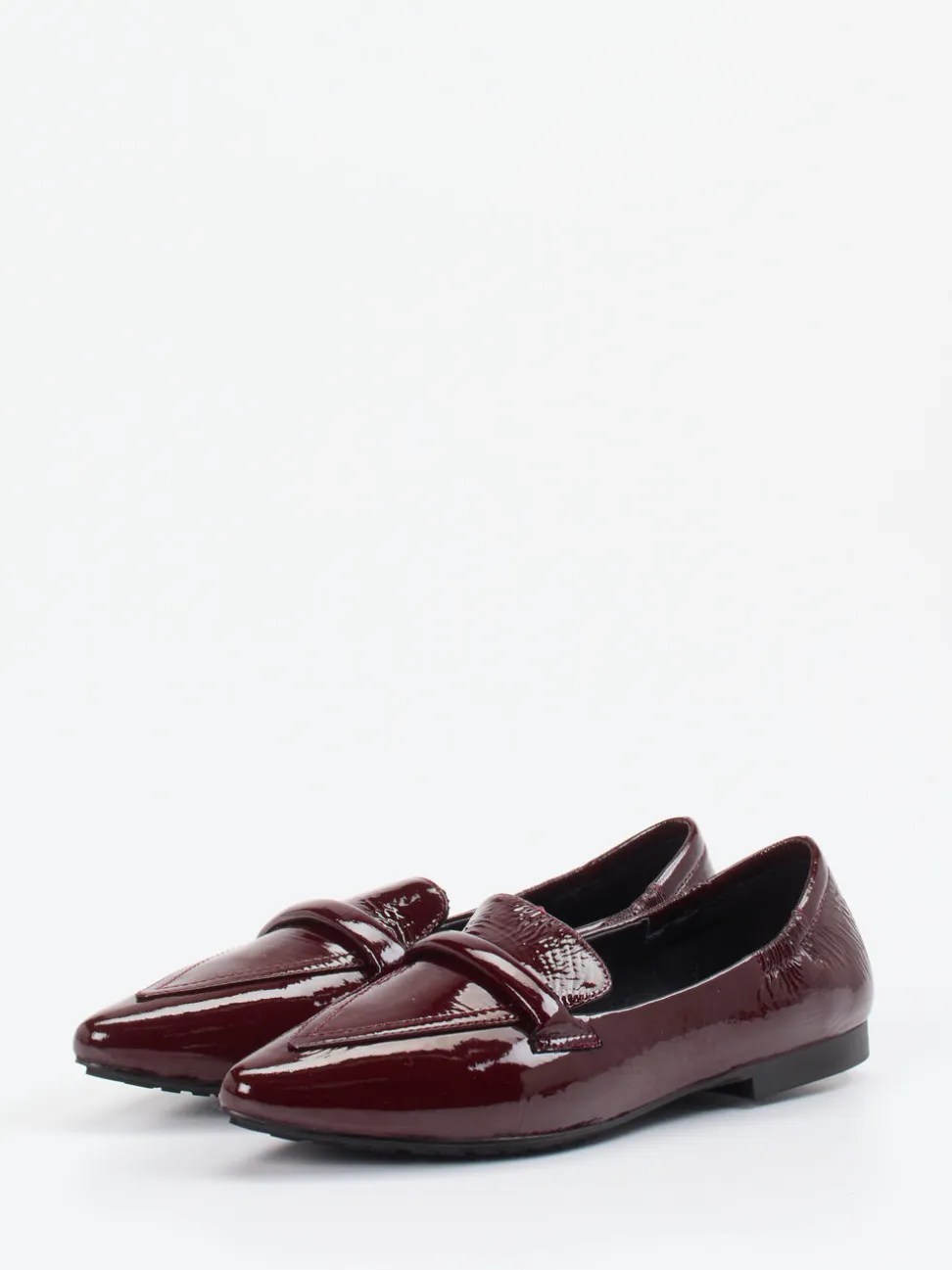 Andrea Puccini – Loafer aus Lackleder in Bordeaux