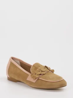 Andrea Puccini – Loafer aus Veloursleder Sandbeige