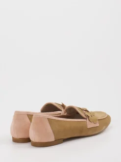 Andrea Puccini – Loafer aus Veloursleder Sandbeige