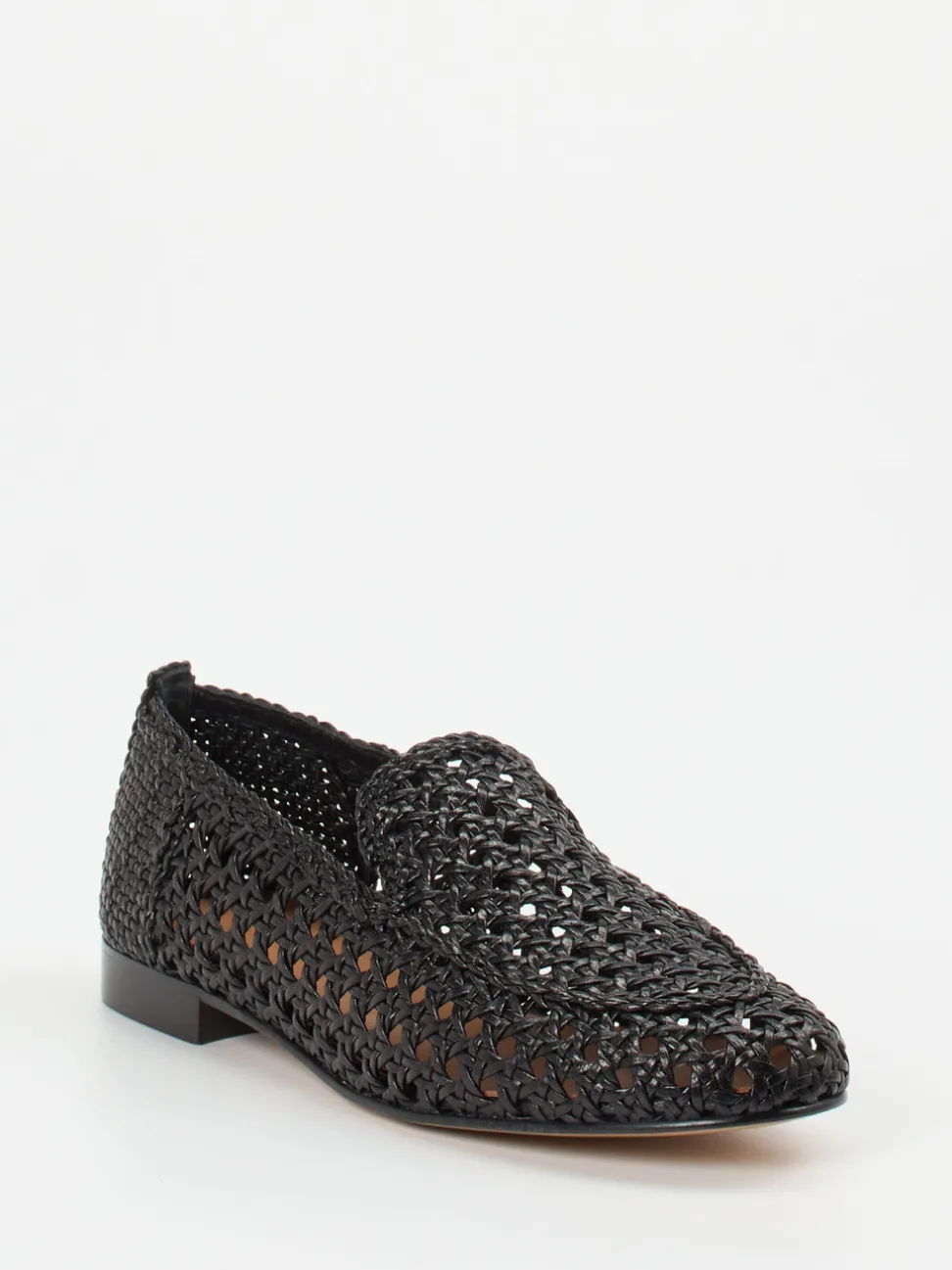 Andrea Puccini – Loafer aus Flechtleder schwarz