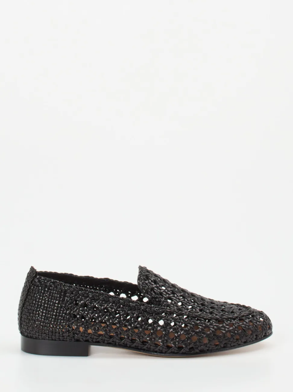 Andrea Puccini – Loafer aus Flechtleder schwarz
