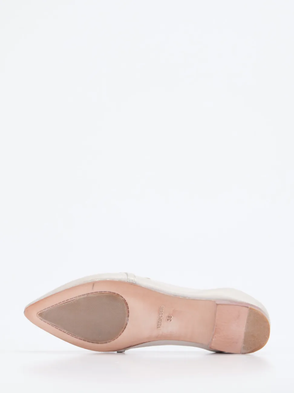 Andrea Puccini – Loafer aus Metallicleder silberbeige