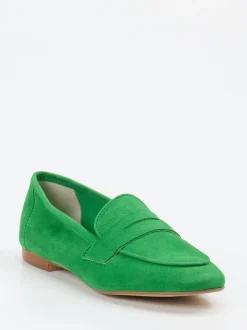 Andrea Puccini – Loafer aus Veloursleder grasgrün