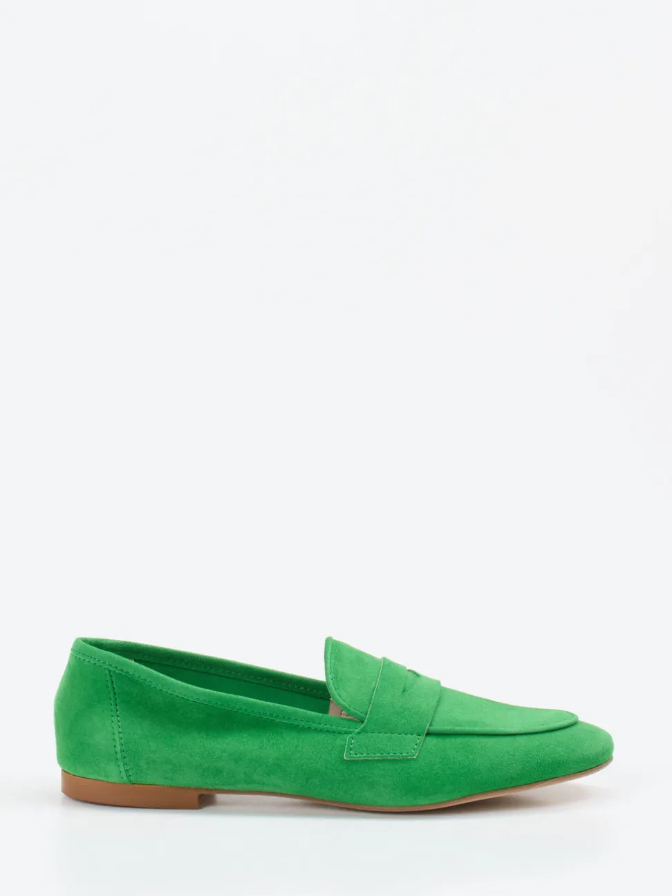 Andrea Puccini – Loafer aus Veloursleder grasgrün