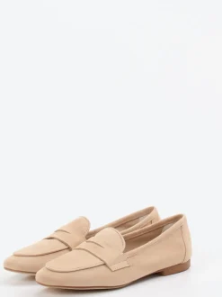 Andrea Puccini – Loafer aus Veloursleder beige