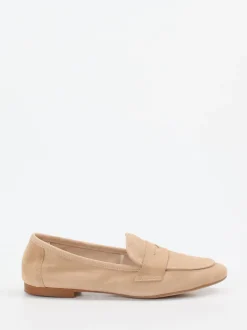Andrea Puccini – Loafer aus Veloursleder beige