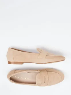 Andrea Puccini – Loafer aus Veloursleder beige