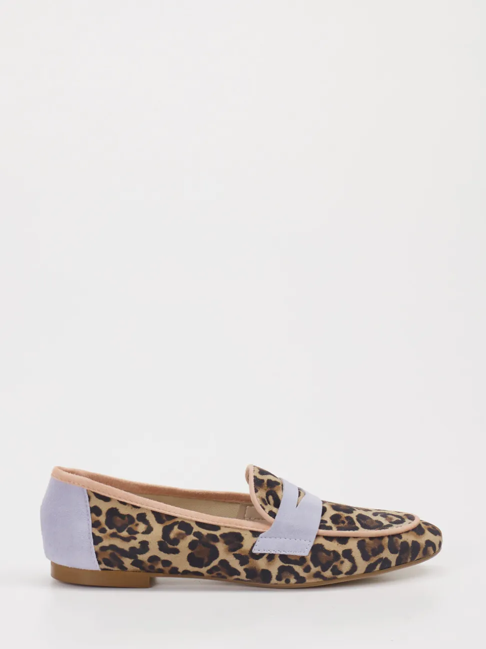 Andrea Puccini – Loafer aus Veloursleder mit Leoprint
