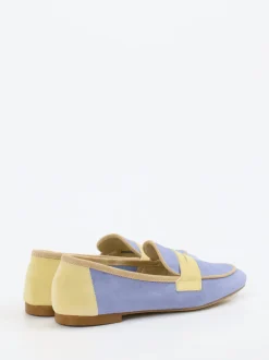 Andrea Puccini – Loafer aus Veloursleder Lavendelblau