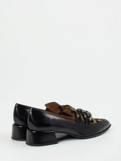 Andrea Puccini – Loafer aus geprägtem Leder schwarz