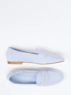 Andrea Puccini – Loafer aus Veloursleder Pastellflieder
