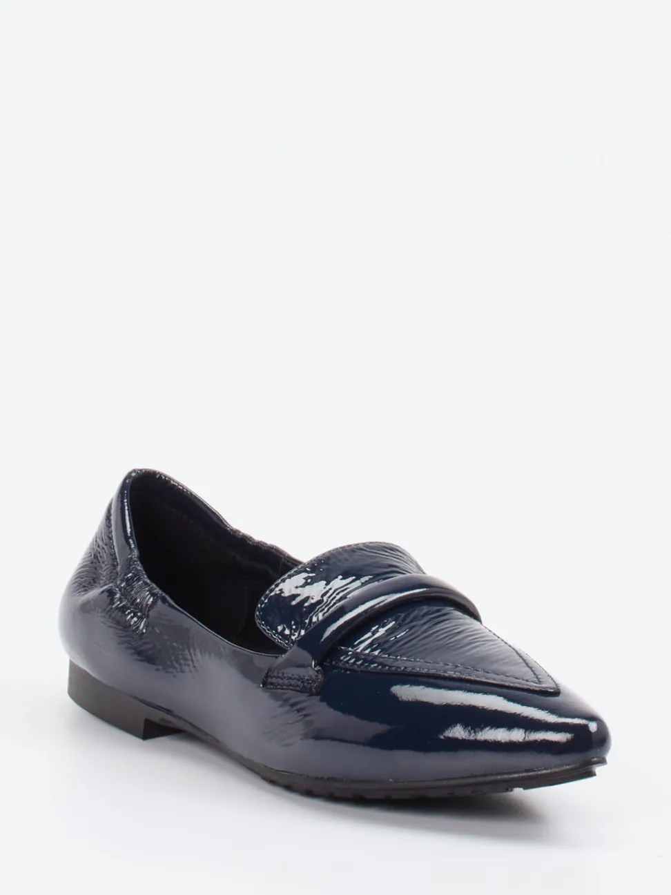 Andrea Puccini – Loafer aus Lackleder in Dunkelblau