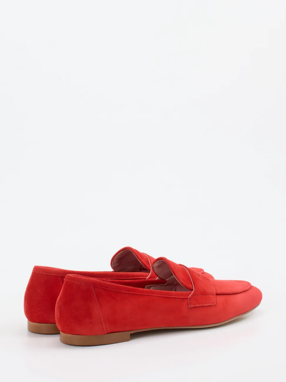 Andrea Puccini – Loafer aus Veloursleder in Rot