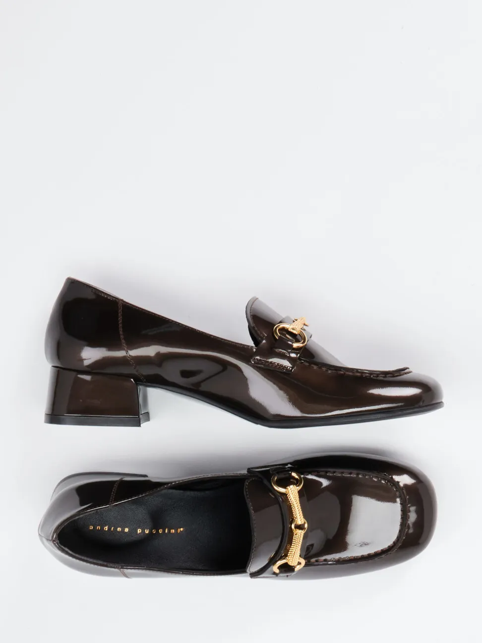 Andrea Puccini – Loafer aus Lackleder Dunkelbraun