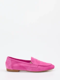 Andrea Puccini – Loafer aus Veloursleder pink