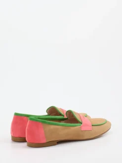 Andrea Puccini – Loafer aus Veloursleder Cognac