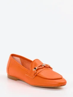 Andrea Puccini – Loafer aus Kalbleder in Orange