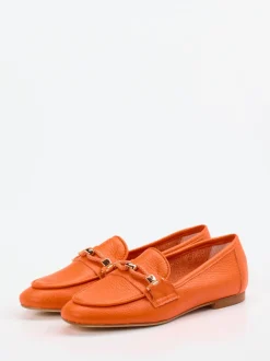 Andrea Puccini – Loafer aus Kalbleder in Orange