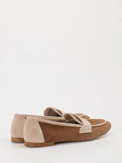 Andrea Puccini – Loafer aus Veloursleder Cognac