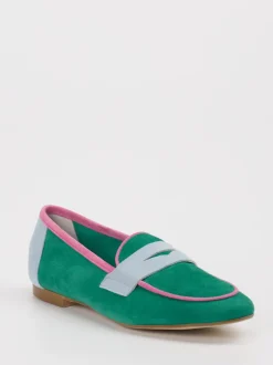 Andrea Puccini – Loafer aus Veloursleder Smaragdgrün