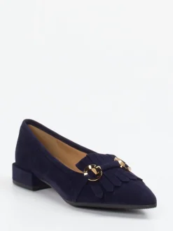 Andrea Puccini – Loafer aus Veloursleder Dunkelblau
