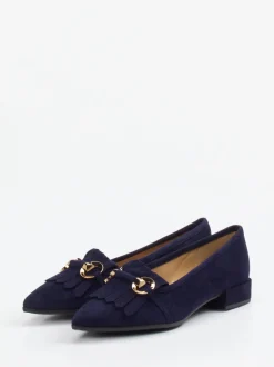 Andrea Puccini – Loafer aus Veloursleder Dunkelblau
