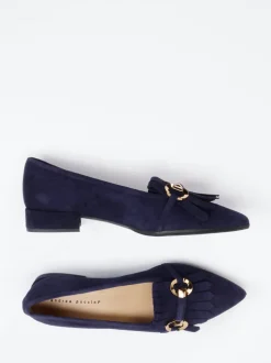 Andrea Puccini – Loafer aus Veloursleder Dunkelblau