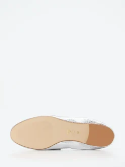 Andrea Puccini – Loafer aus Metallicleder silber