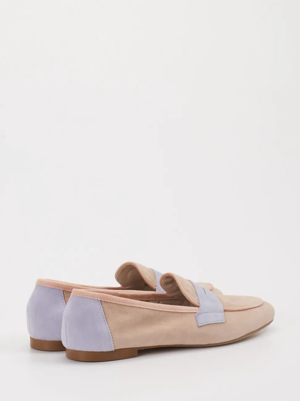 Andrea Puccini – Loafer aus Veloursleder in Pastell