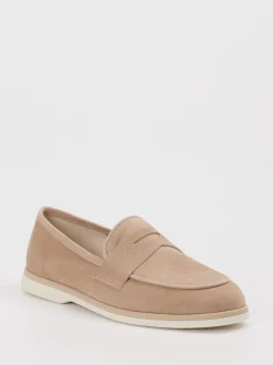 Andrea Puccini – Loafer aus Veloursleder beige