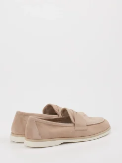 Andrea Puccini – Loafer aus Veloursleder beige