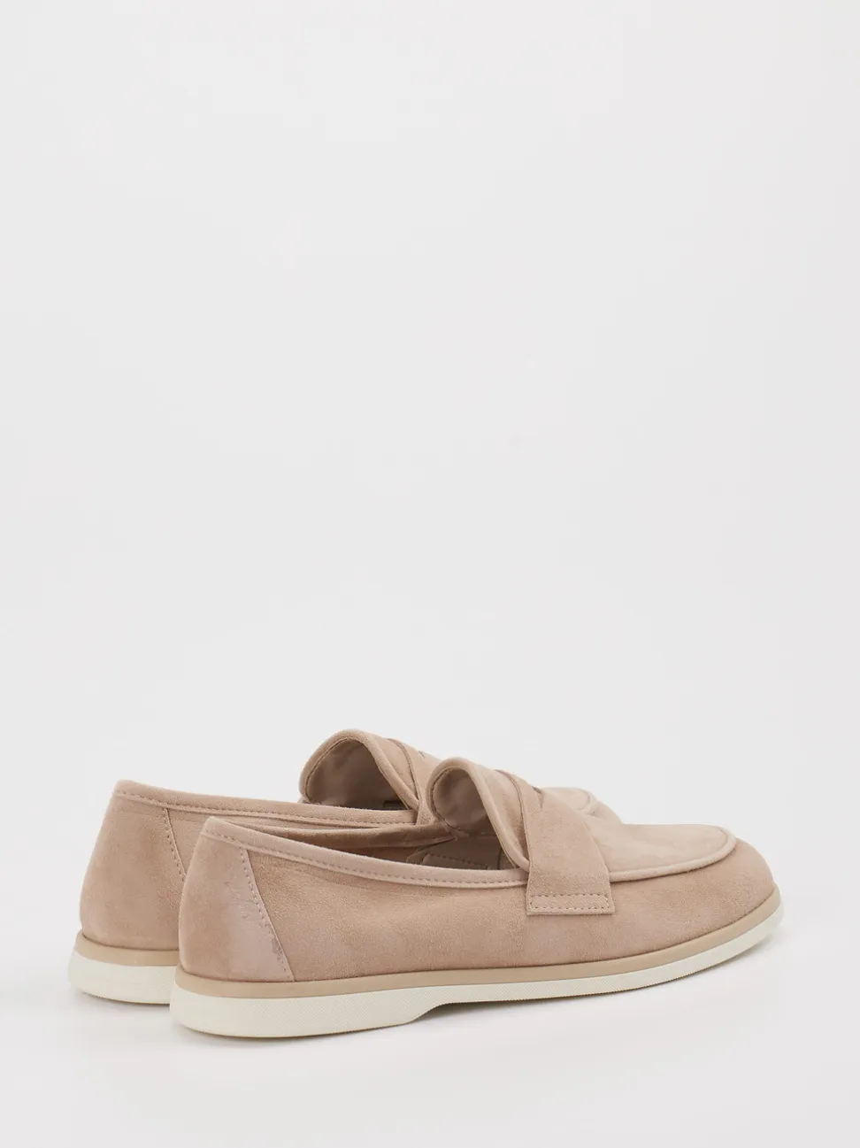 Andrea Puccini – Loafer aus Veloursleder beige