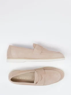 Andrea Puccini – Loafer aus Veloursleder beige