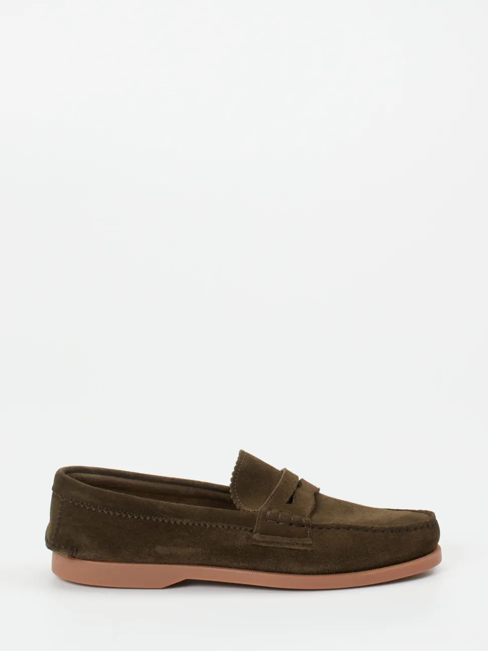 Andrea Puccini – Loafer aus Veloursleder olivgrün