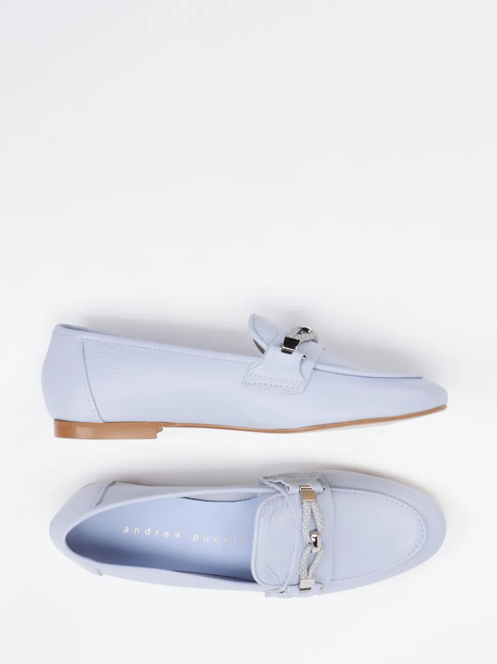Andrea Puccini – Loafer aus Kalbleder in Pastellflieder