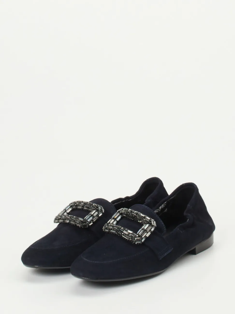 Andrea Puccini – Loafer aus Veloursleder Dunkelblau