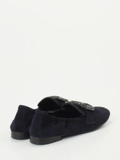 Andrea Puccini – Loafer aus Veloursleder Dunkelblau
