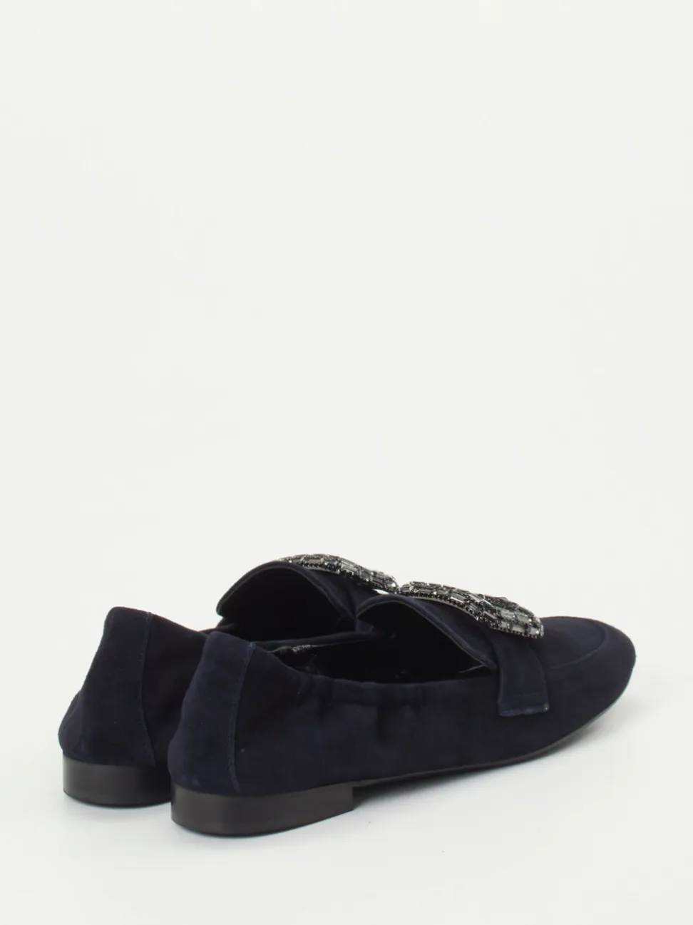 Andrea Puccini – Loafer aus Veloursleder Dunkelblau