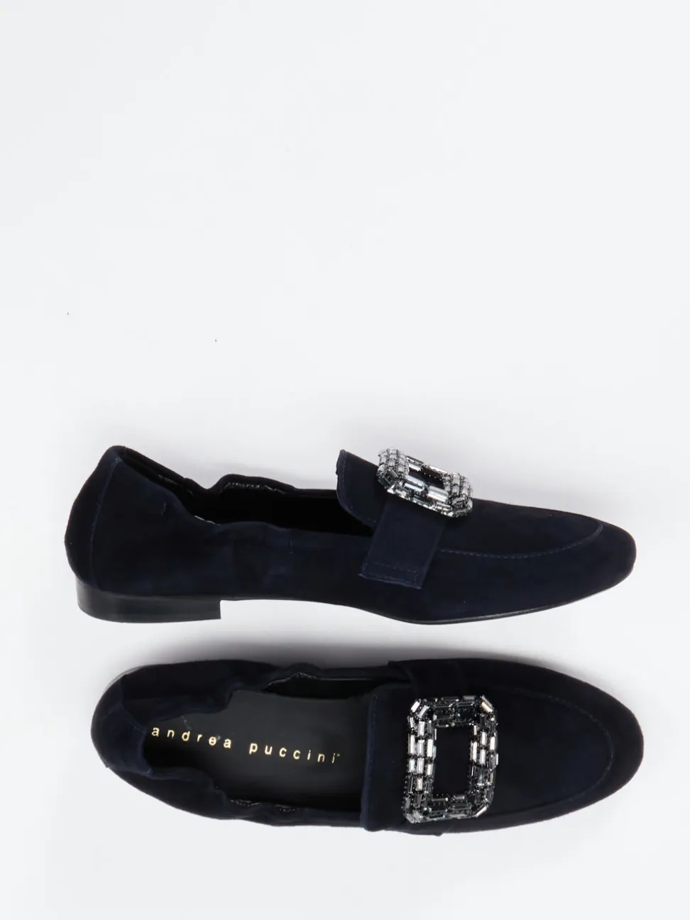 Andrea Puccini – Loafer aus Veloursleder Dunkelblau