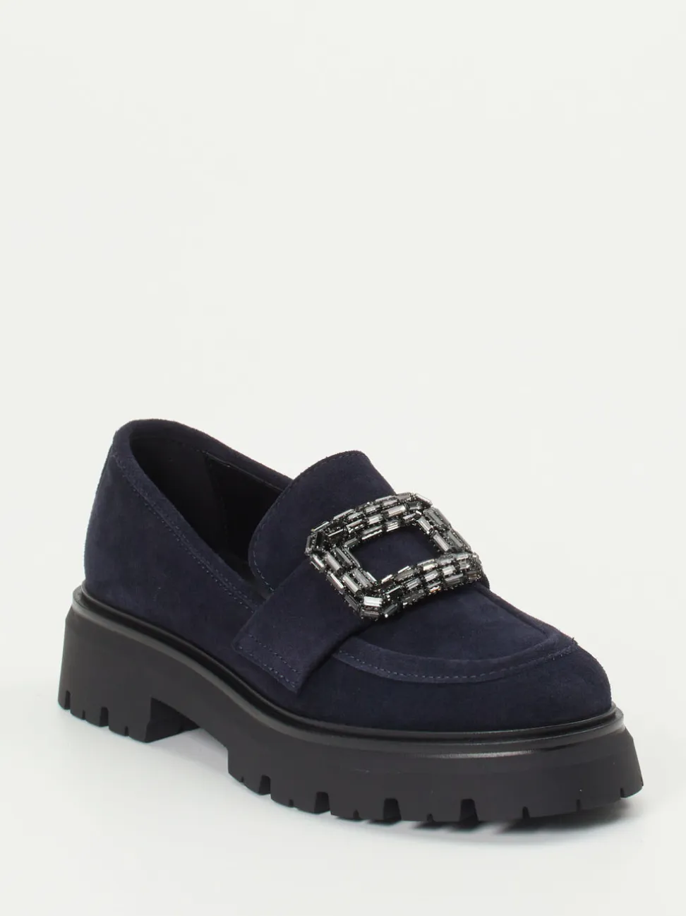 Andrea Puccini – Loafer aus Veloursleder Dunkelblau