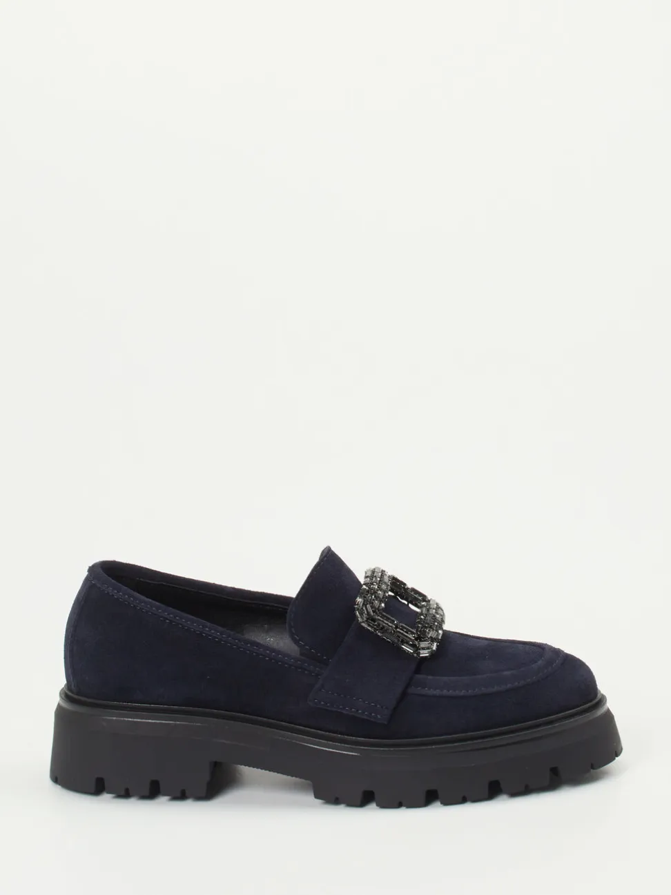 Andrea Puccini – Loafer aus Veloursleder Dunkelblau