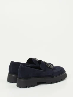 Andrea Puccini – Loafer aus Veloursleder Dunkelblau