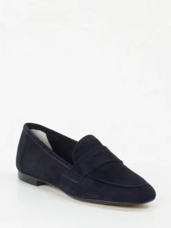 Andrea Puccini – Loafer aus Veloursleder Dunkelblau