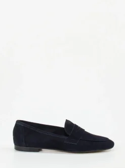 Andrea Puccini – Loafer aus Veloursleder Dunkelblau