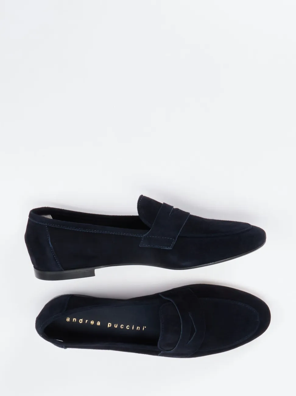 Andrea Puccini – Loafer aus Veloursleder Dunkelblau