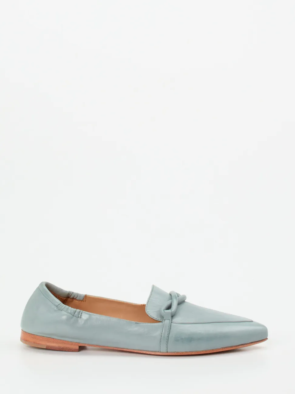 Andrea Puccini – Loafer aus Lammleder in Pastellblau