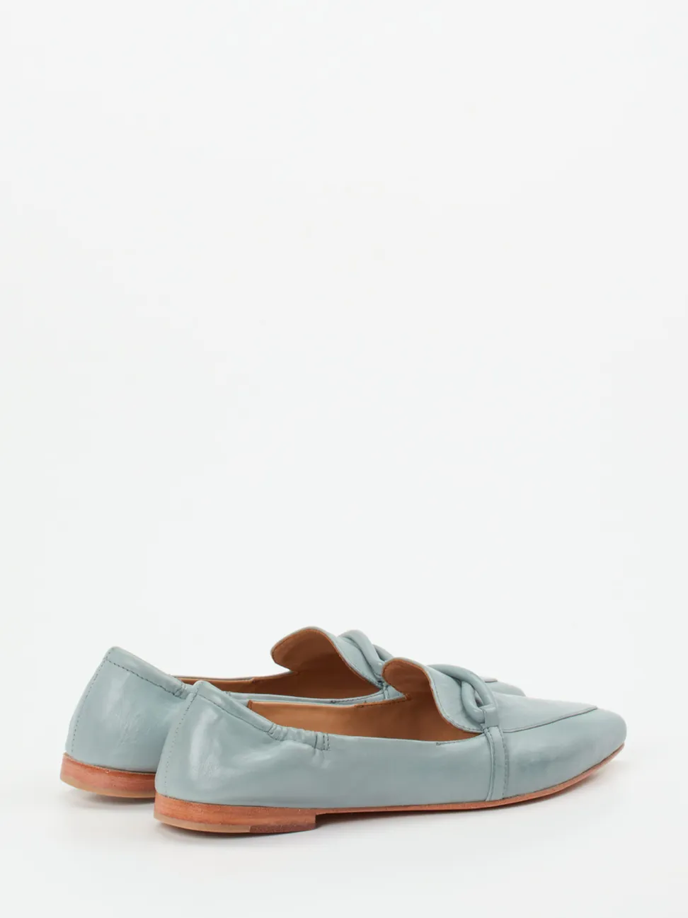Andrea Puccini – Loafer aus Lammleder in Pastellblau