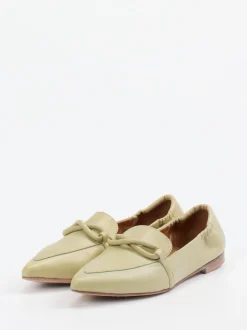Andrea Puccini – Loafer aus Lammleder in Pastellgrün